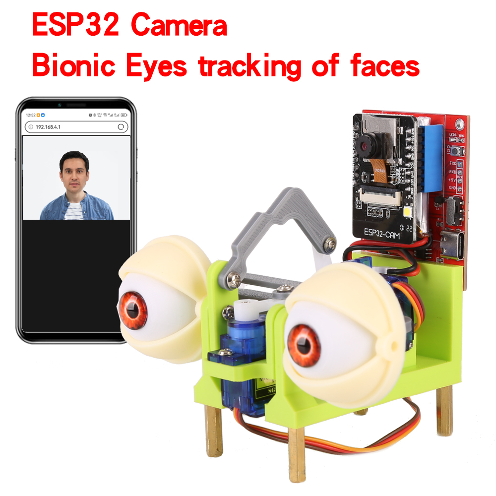 Robot Car Kit - Cámara WatchEye ESP32, seguimiento de ojos