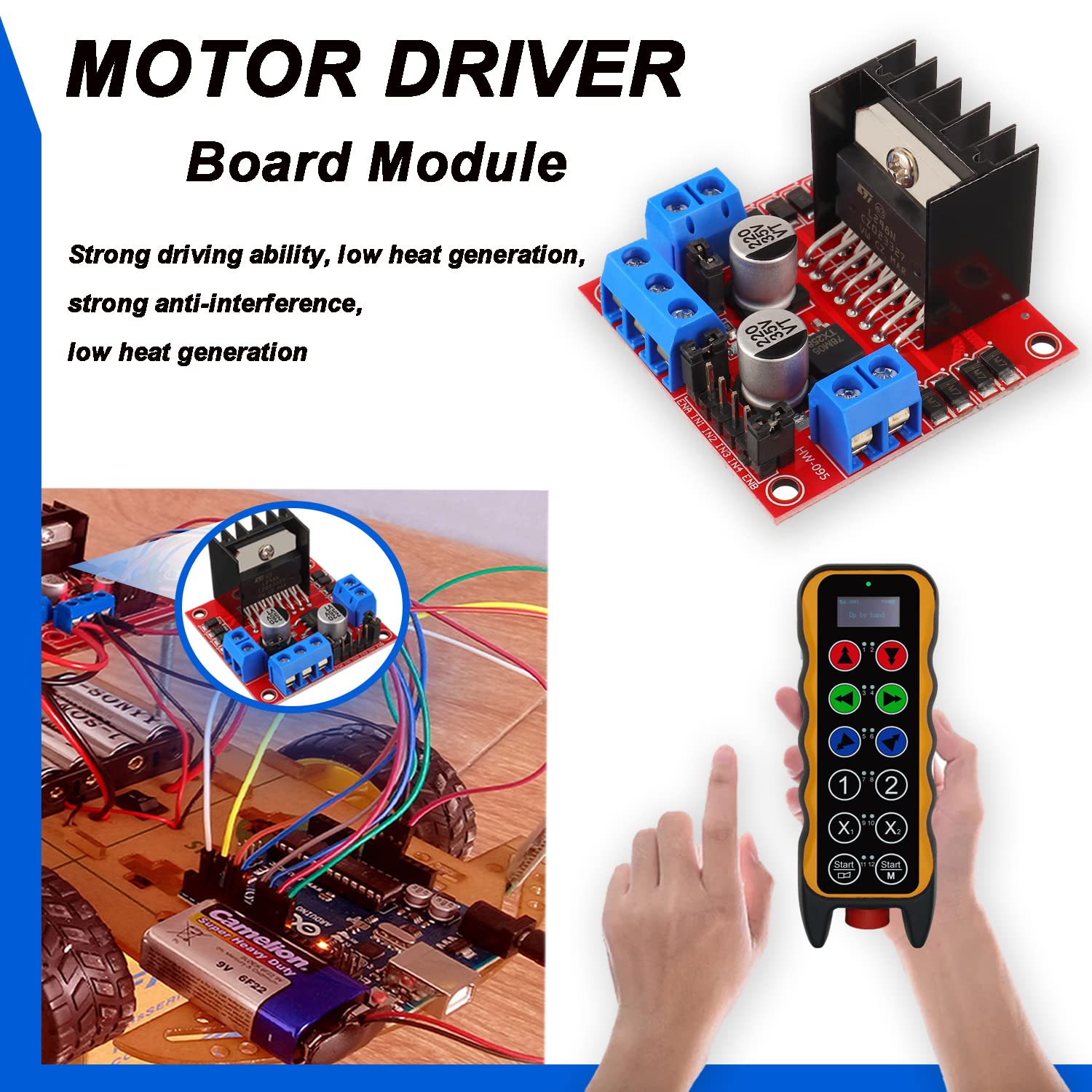 Placa controladora de accionam - L298N Module reseña y precio