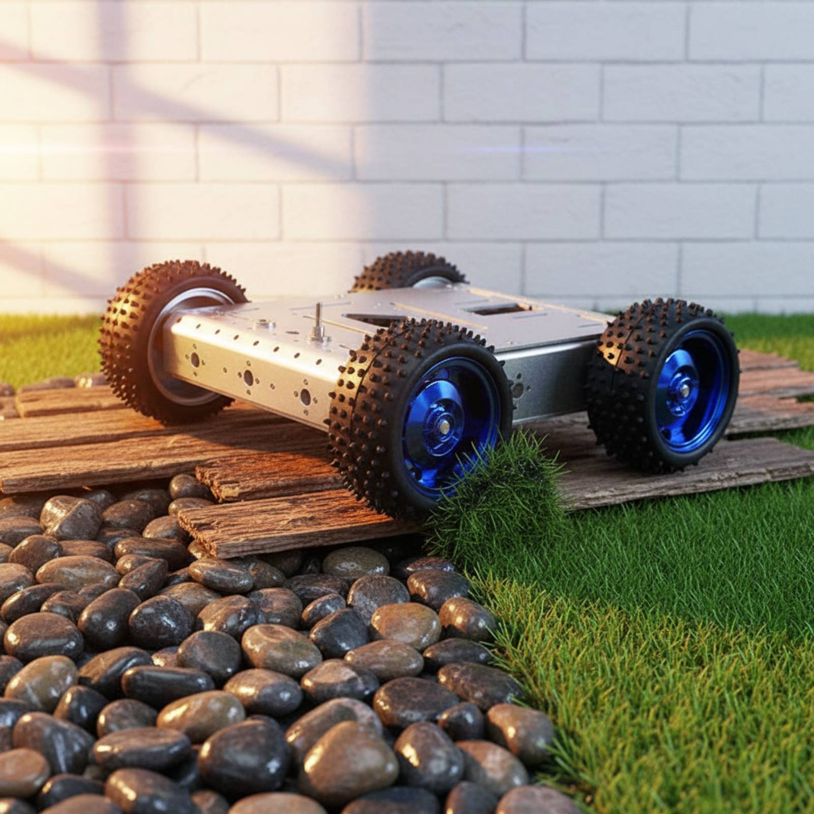 Chasis de Coche Inteligente 4W - Robot Wheel reseña y precio